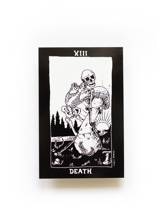The Mushroom Tarot Death Card Sticker