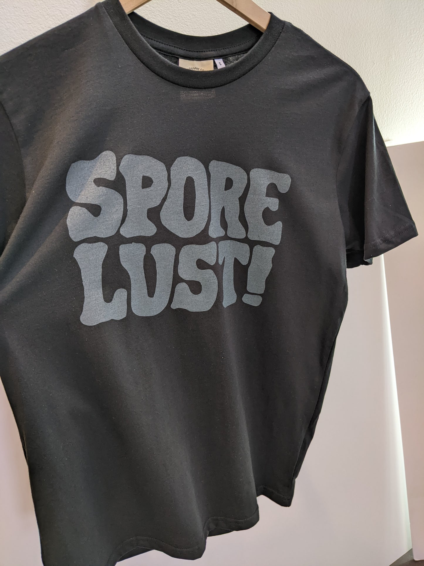 Sporelust! Block Logo Tee, Monochrome Black