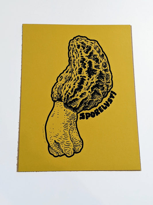 9" x 12" Curvy Morel Print