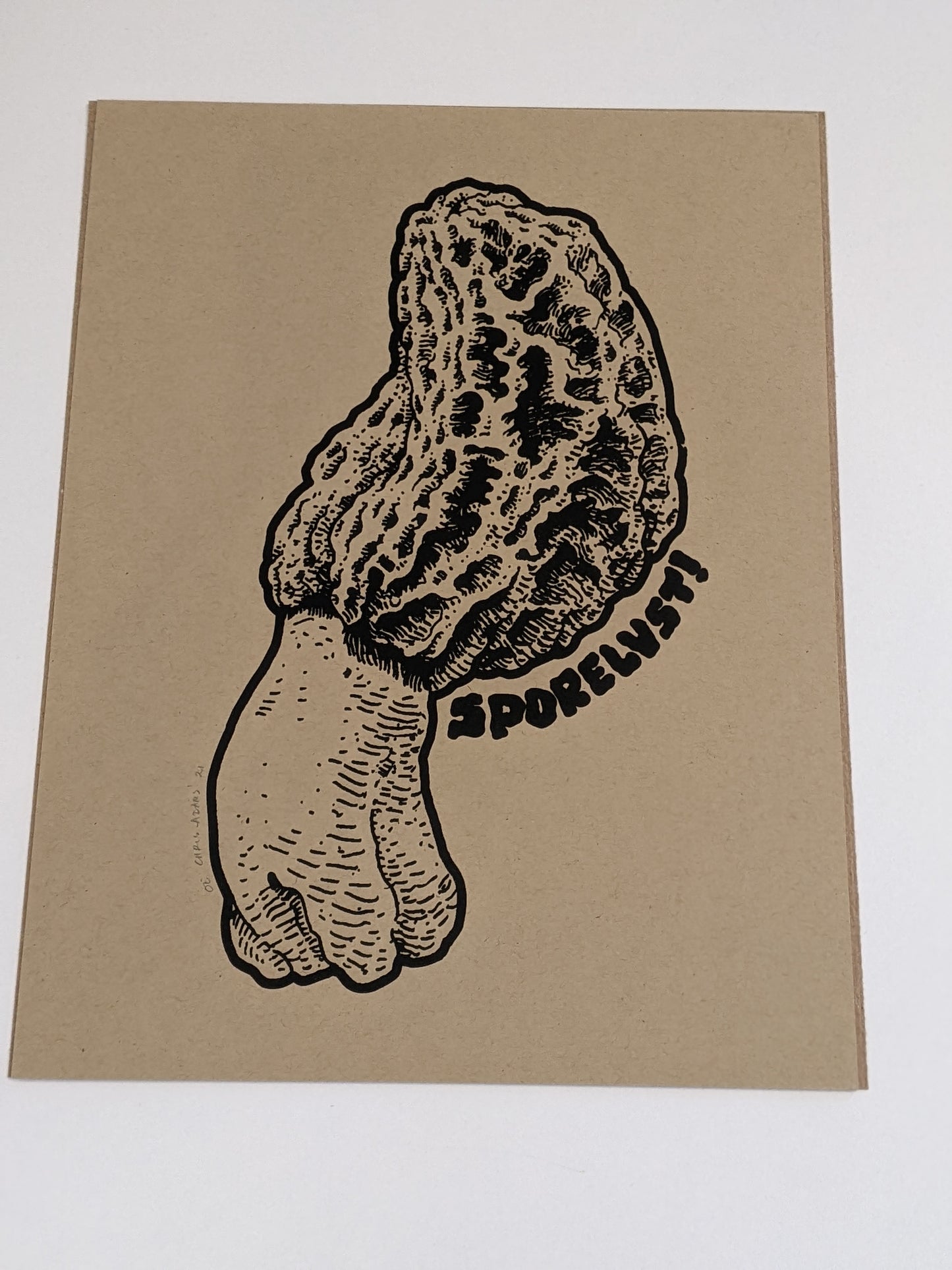 9" x 12" Curvy Morel Print