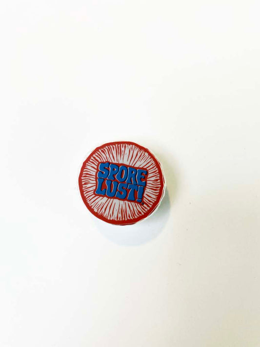 Sporelust Spore Print Red & Blue Sticker