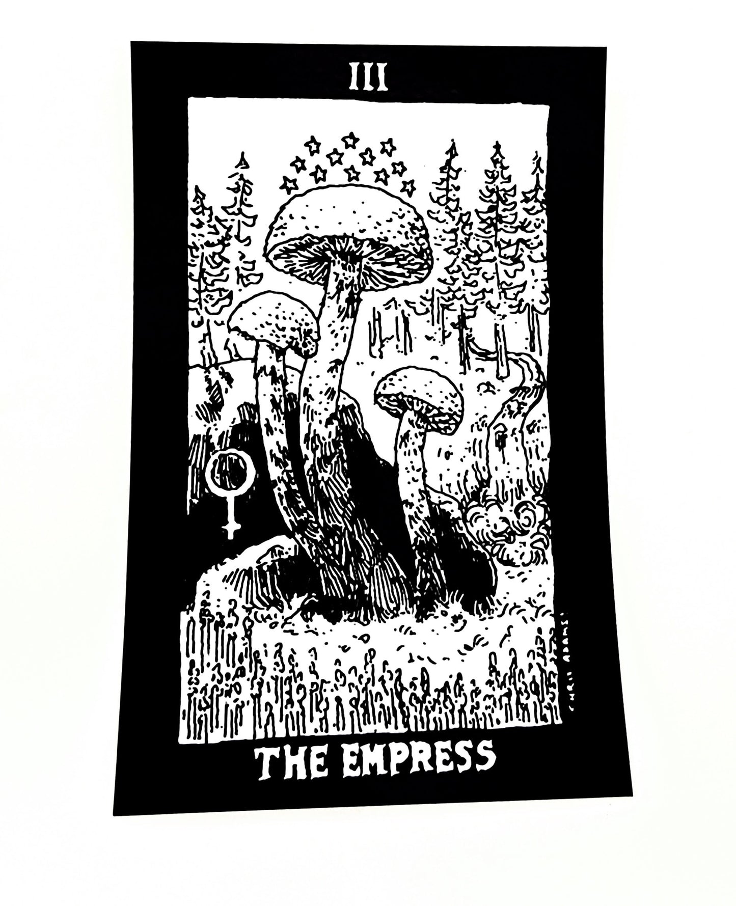 The Mushroom Tarot Empress Card Sticker