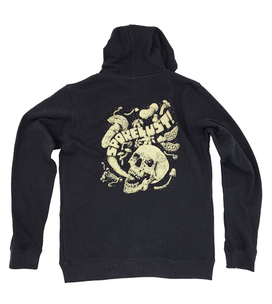 Sporelust! Classic Yeller Hoodie, Bone & Black